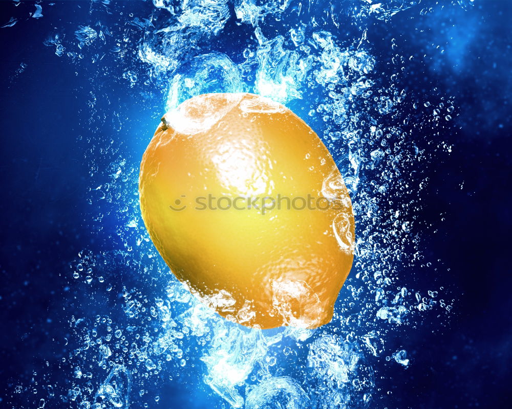 Similar – male hand holding yellow melon in front of bright blue sky