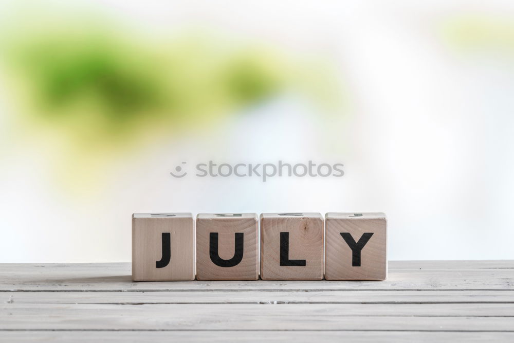 Similar – August sign on wooden cubes