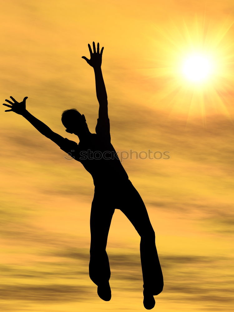 Similar – Image, Stock Photo Father and son playing at the sunset time.