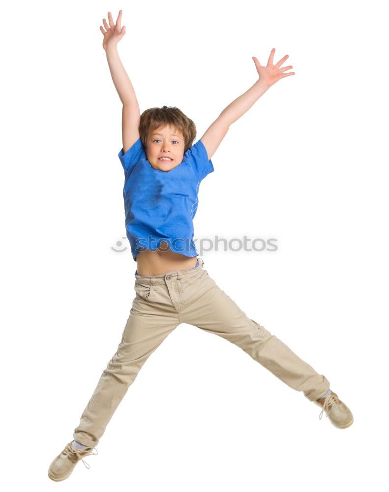 Similar – Image, Stock Photo A young teen jumping