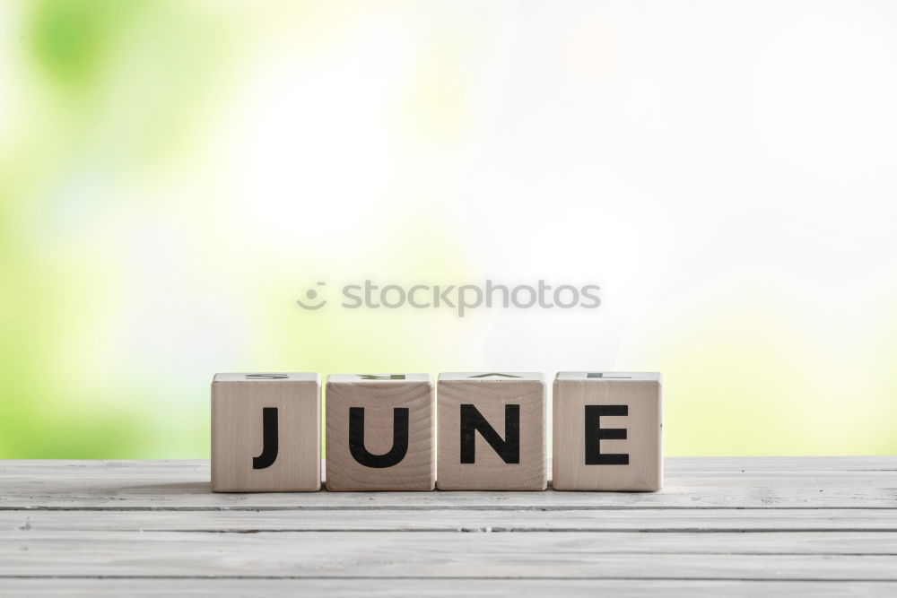 Similar – August sign on wooden cubes