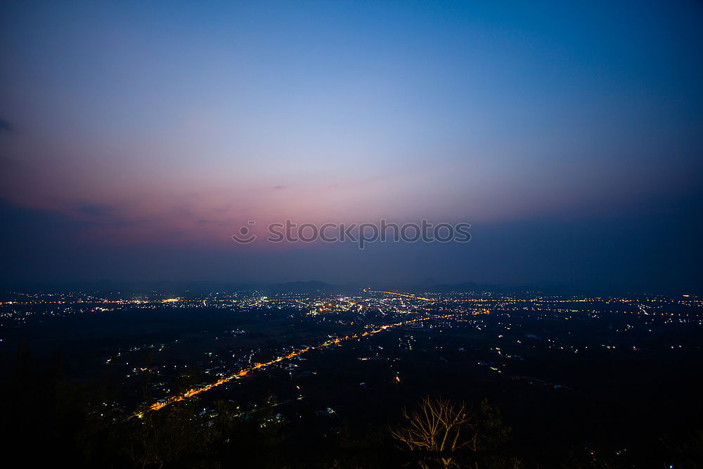 Similar – Image, Stock Photo Lights of the small town