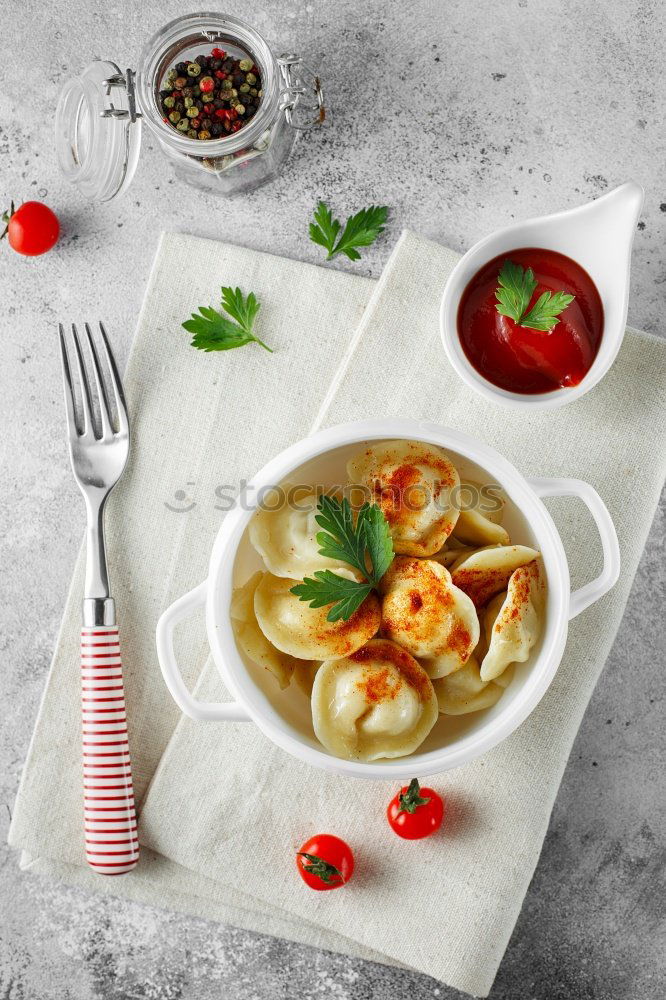 Similar – Image, Stock Photo Strawberries with icing sugar