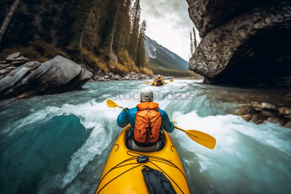 Similar – Image, Stock Photo Traveler with backpack posing on landscape