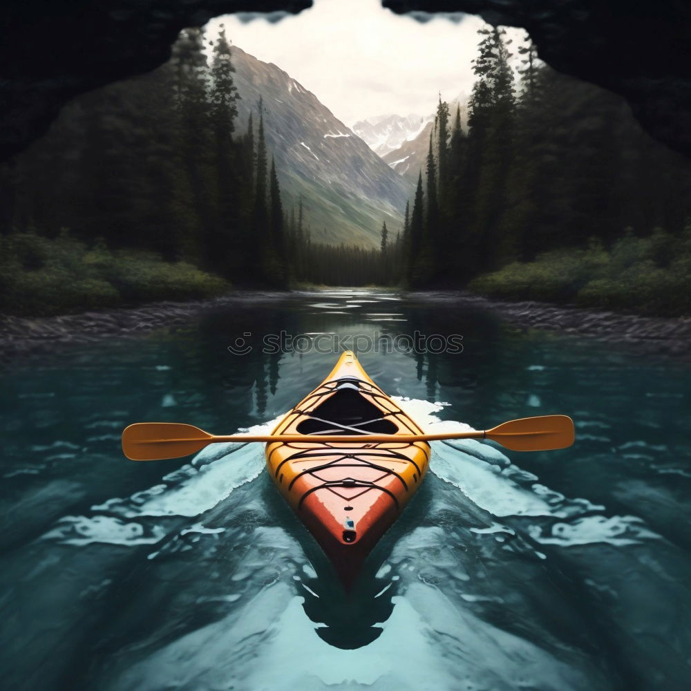 Image, Stock Photo Calm lake in hillside Lake