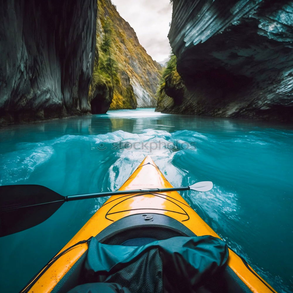 Image, Stock Photo Kayaking in arctic sea