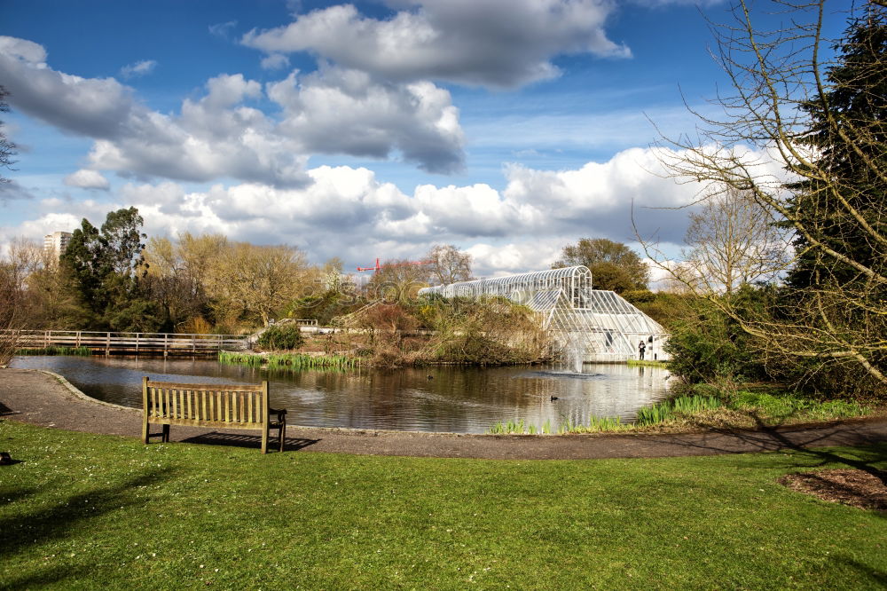 Similar – Footbridge at the lake #2