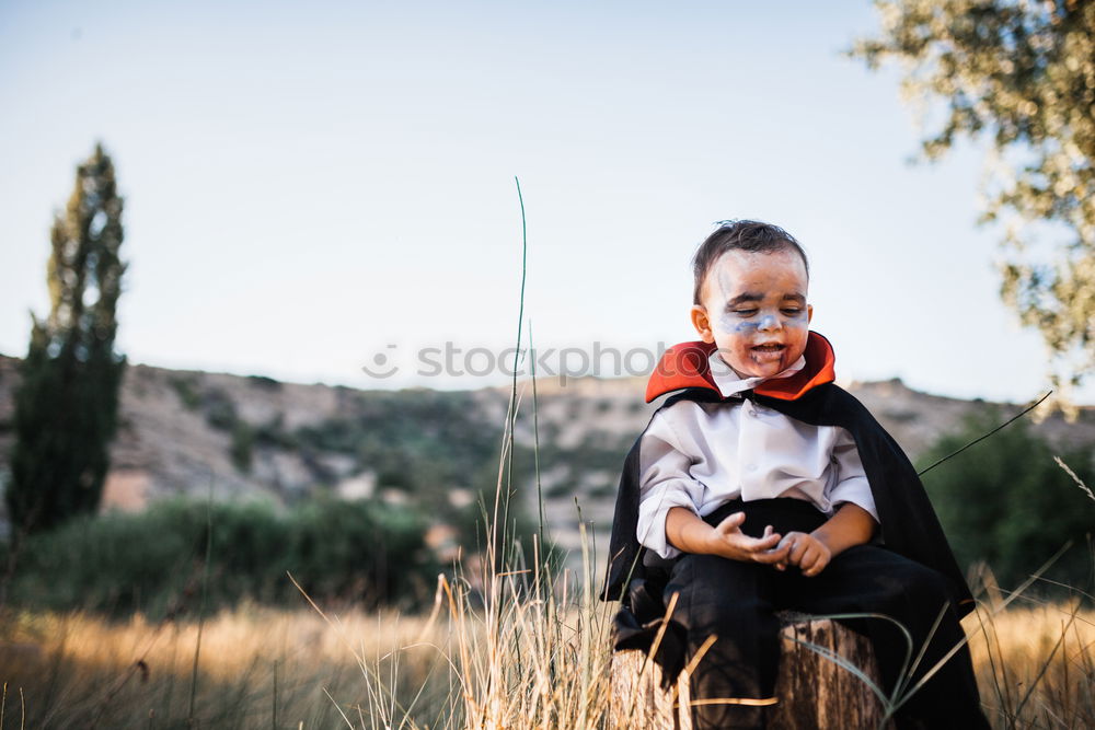 Low view of a young woman in nature