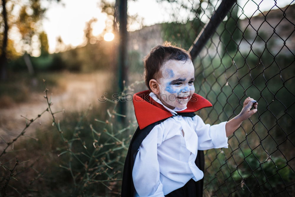 Similar – Image, Stock Photo Happy child in the field