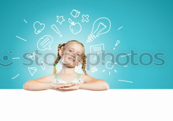 Similar – Image, Stock Photo portrait of funny girl with hat