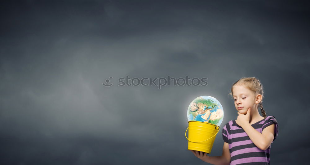 Similar – Image, Stock Photo Pupil posing in classroom