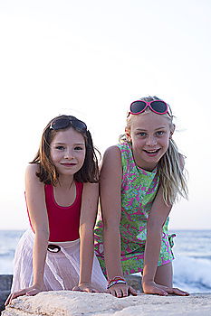 Similar – Portrait of a two little friends on a cruise at summer