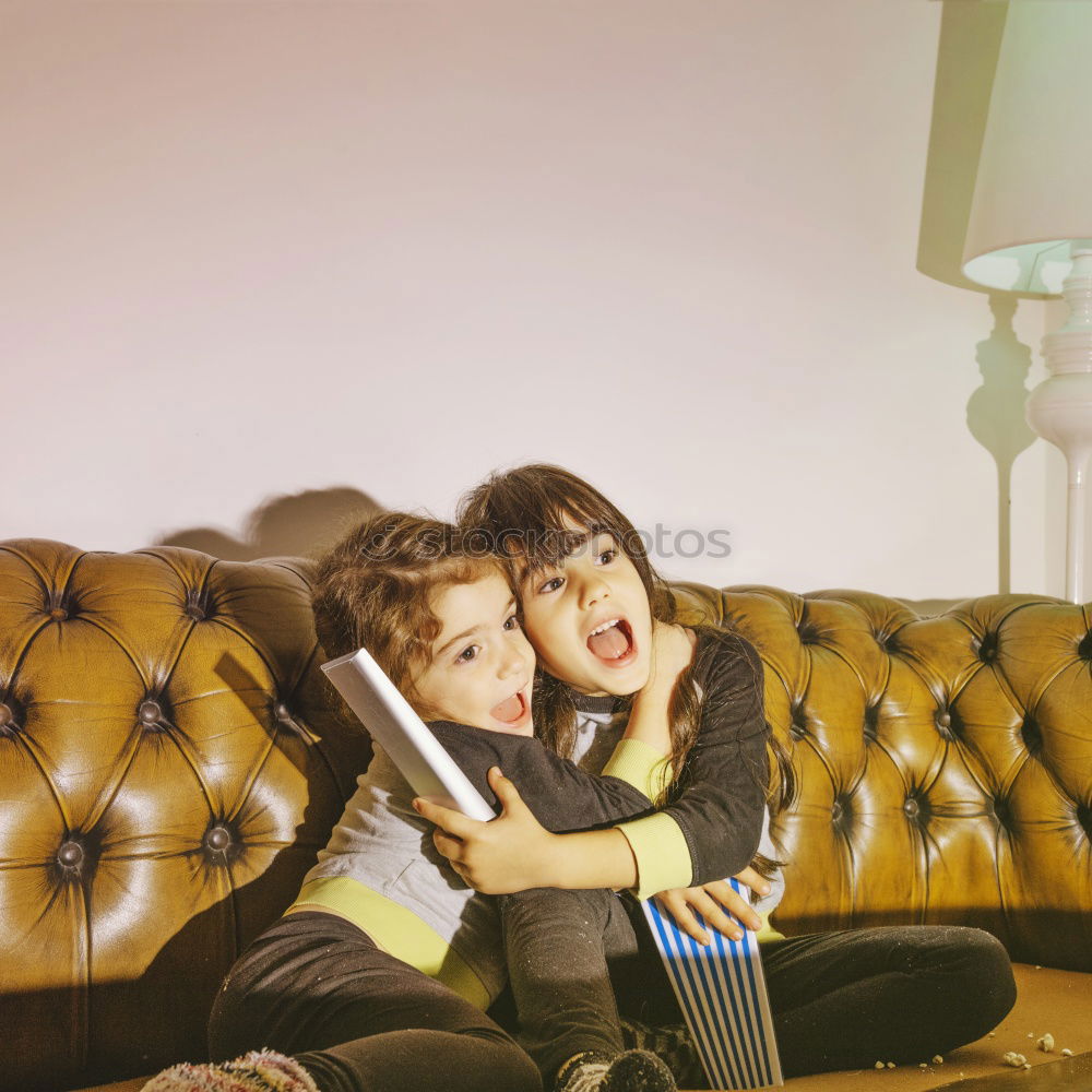 Similar – Image, Stock Photo indoor portrait of happy mother and child son