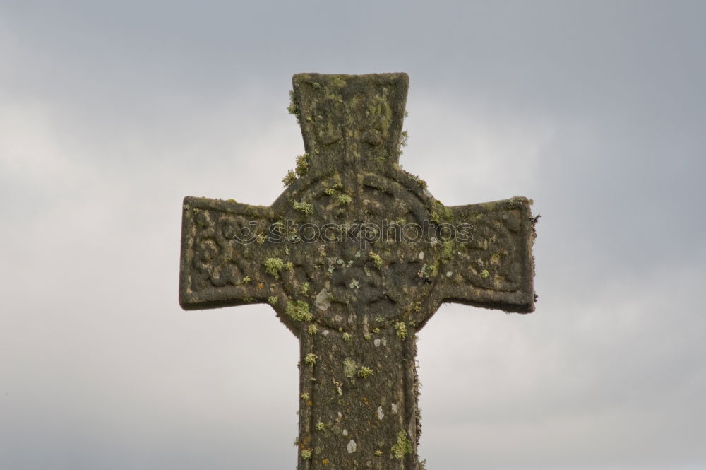 Similar – Image, Stock Photo Historical cemetery wall with grave cross.