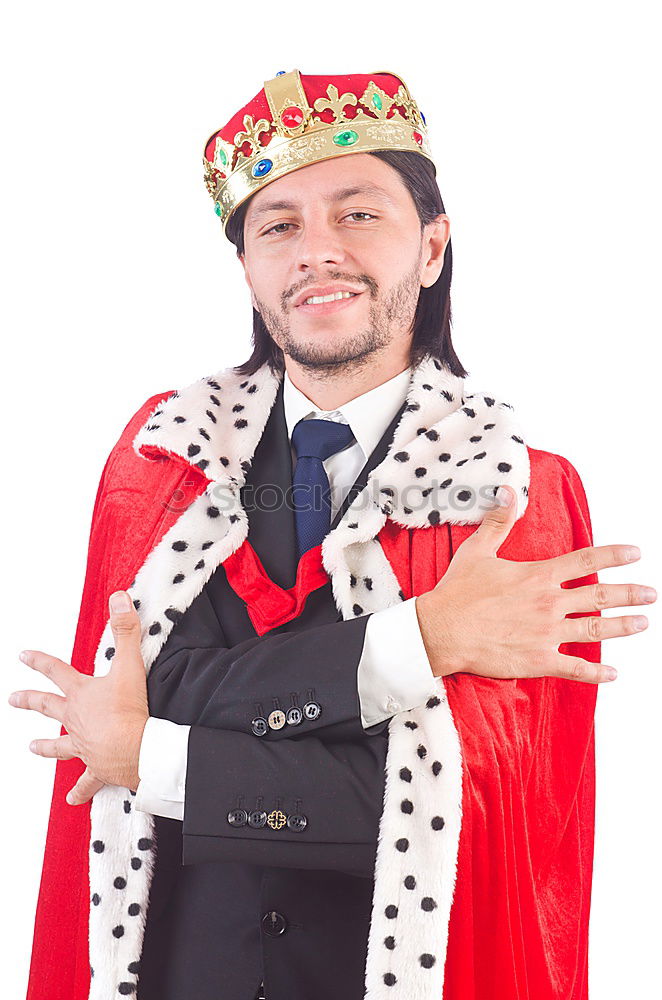 Similar – Image, Stock Photo Poser dressed as a king