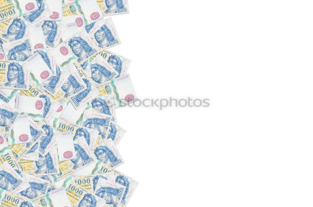 Similar – Image, Stock Photo Euro 50 value banknotes roll pattern on gray background