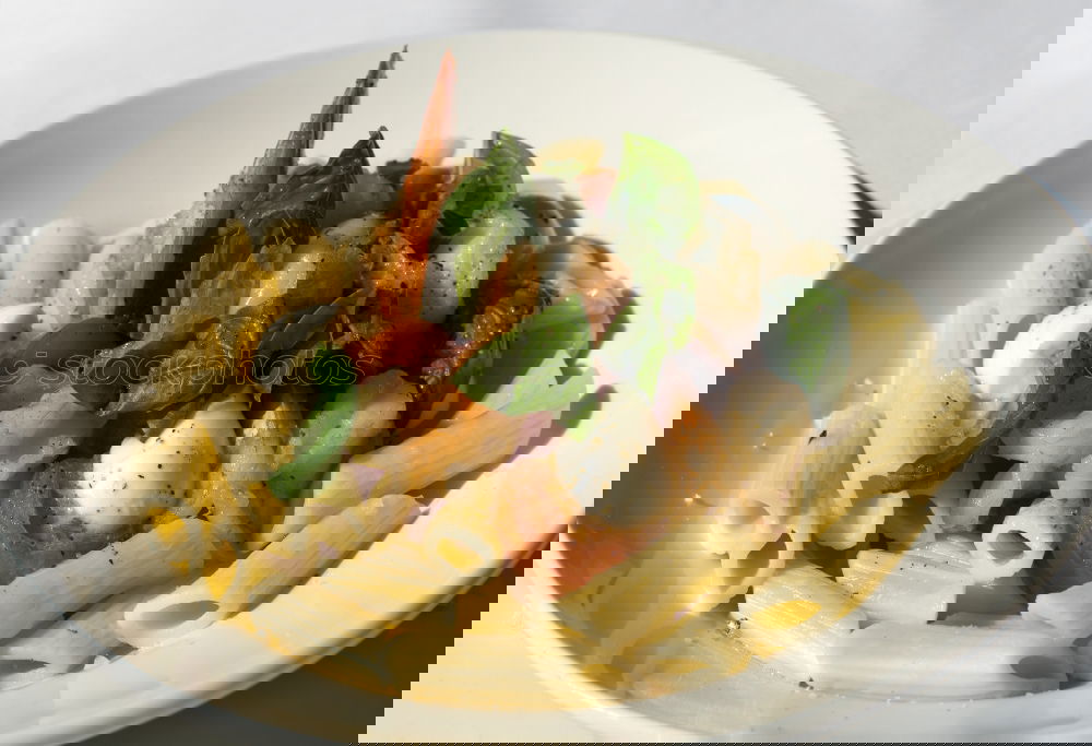 Similar – Image, Stock Photo Pasta with Tofu Food