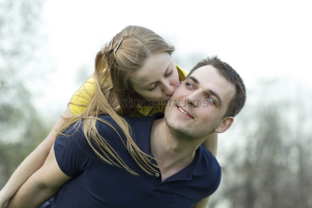 Similar – Father and daughter playing at the park at the day time.