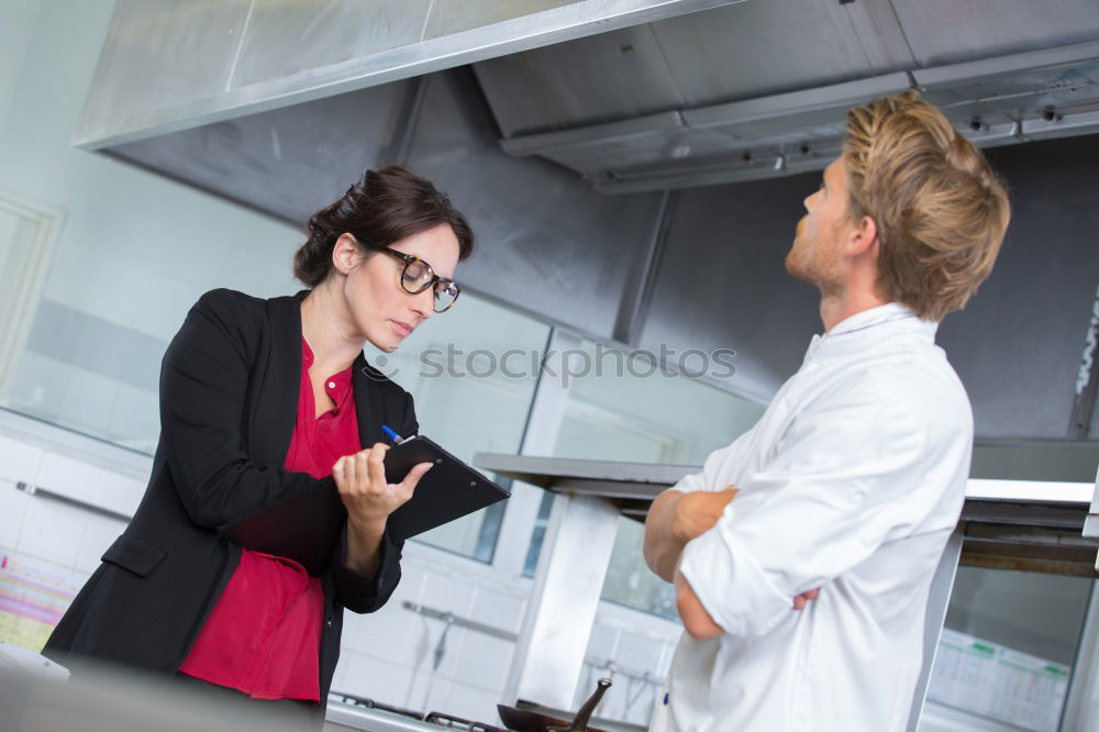 Similar – Image, Stock Photo People in whites in hall