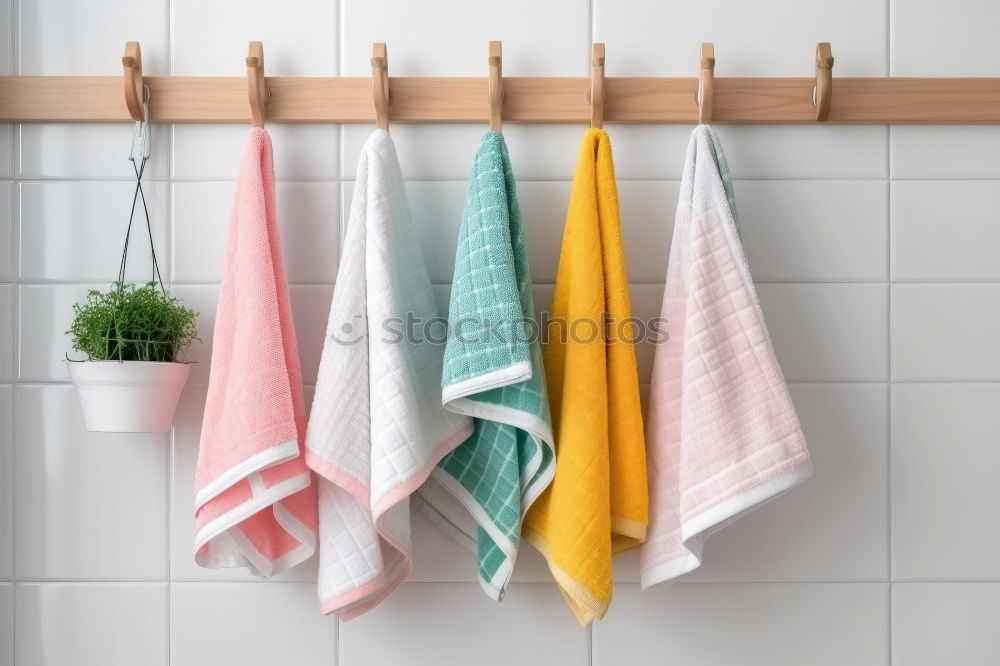 Similar – Image, Stock Photo New towels Row in