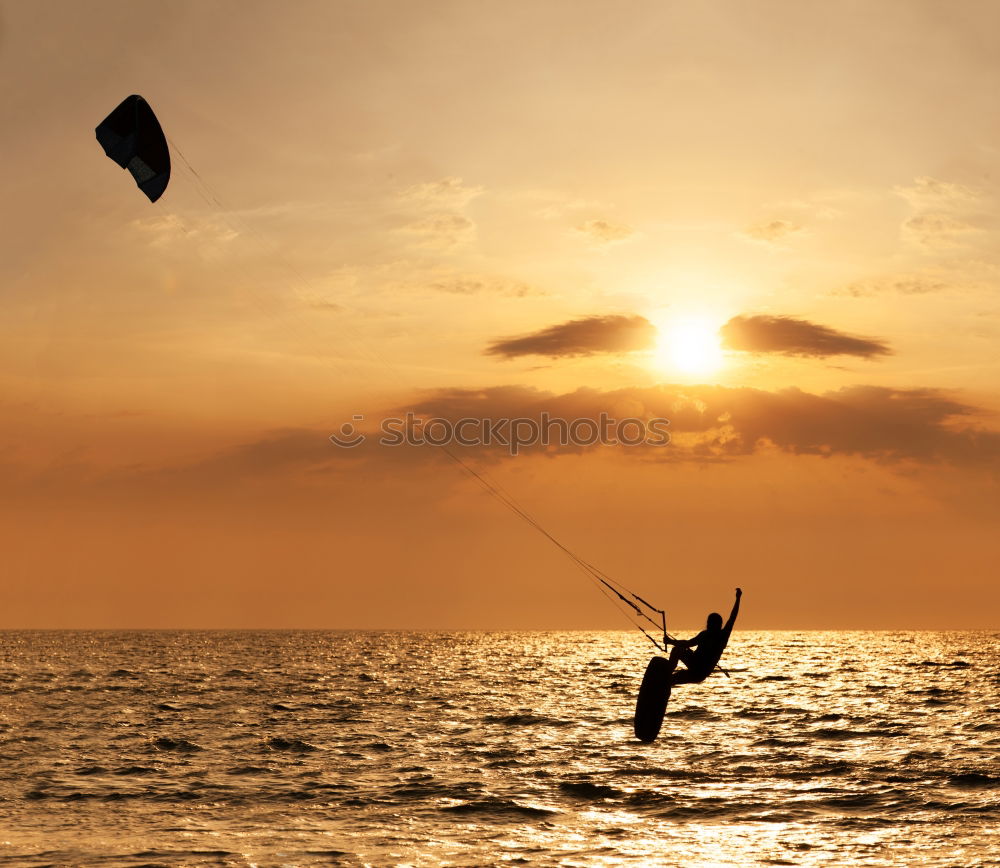 Similar – Image, Stock Photo sunset kiters Lake Ocean