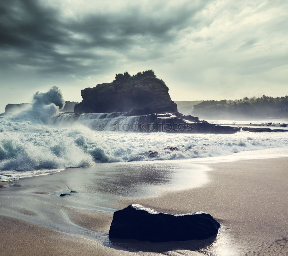 Similar – Tropical beach with warm sunlight