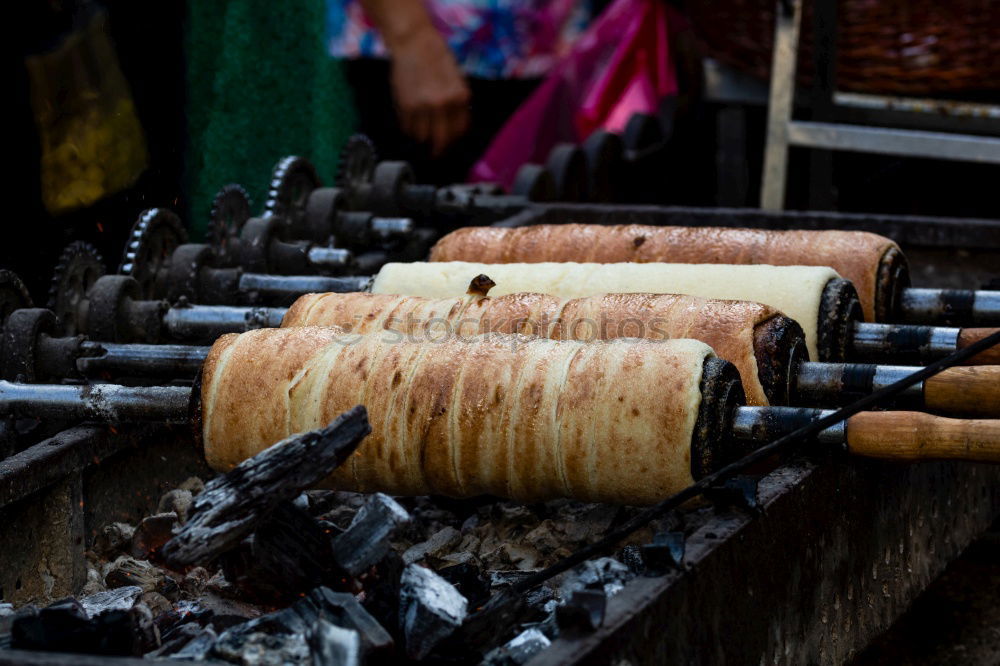Similar – Image, Stock Photo Raw salmon fish on grill.