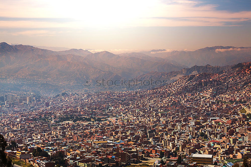 Similar – Image, Stock Photo Panecillo hill over Quito’s cityscape in Ecuador