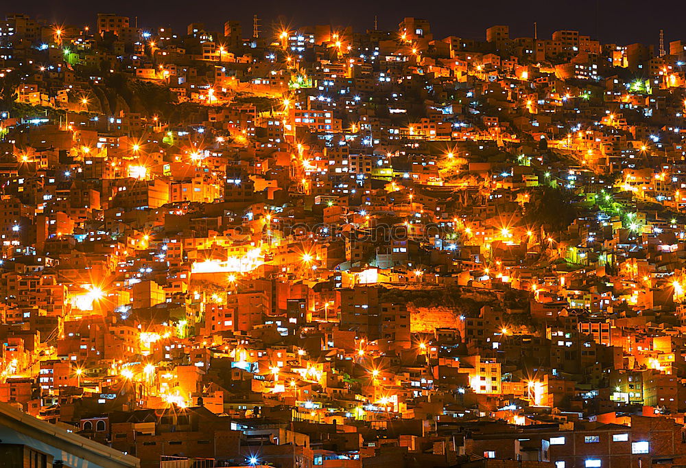 Image, Stock Photo favela lights Tourism Trip