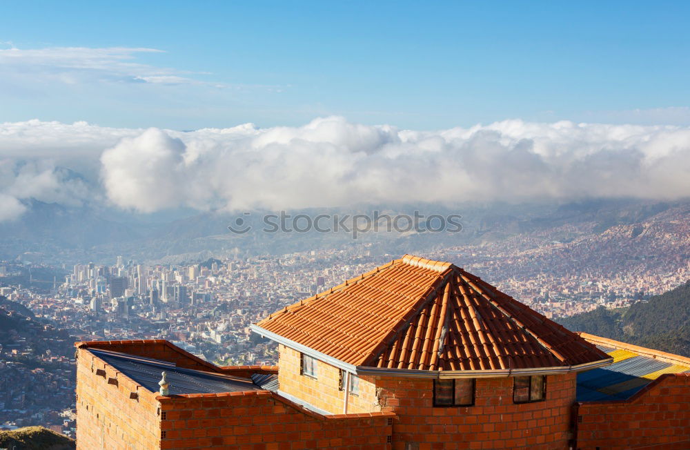 Similar – Image, Stock Photo Greek town sunset panorama with red roof houses, valley and mountains in the background, Kalambaka, Thessaly, Greece