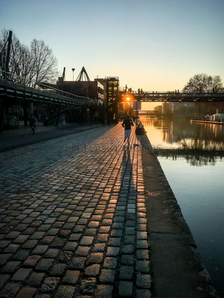 Similar – Image, Stock Photo promenade Back-light