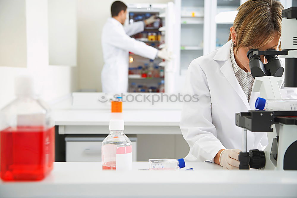 Similar – Image, Stock Photo Biologist woman working in the laboratory