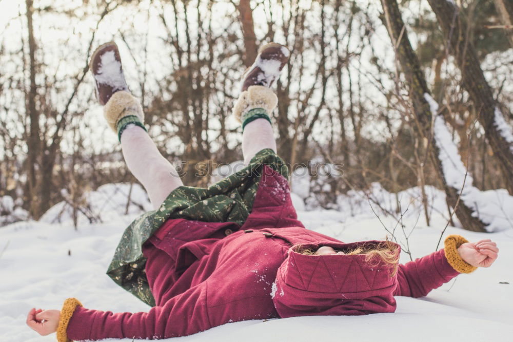 Similar – Image, Stock Photo happy kid girl playing outdoor with christmas gifts