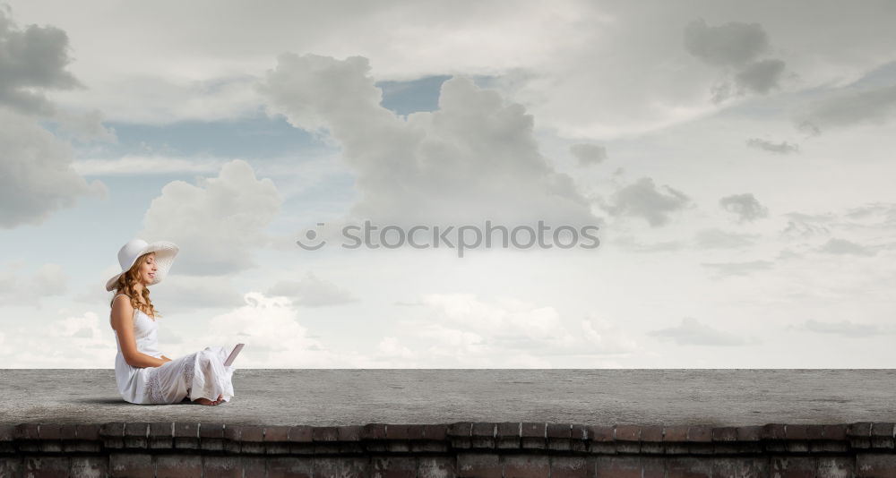 Similar – Image, Stock Photo balancing act Human being