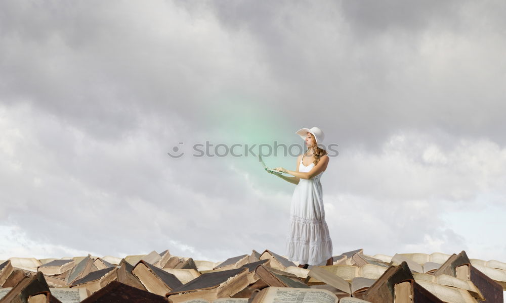 Image, Stock Photo Golden Rider Human being