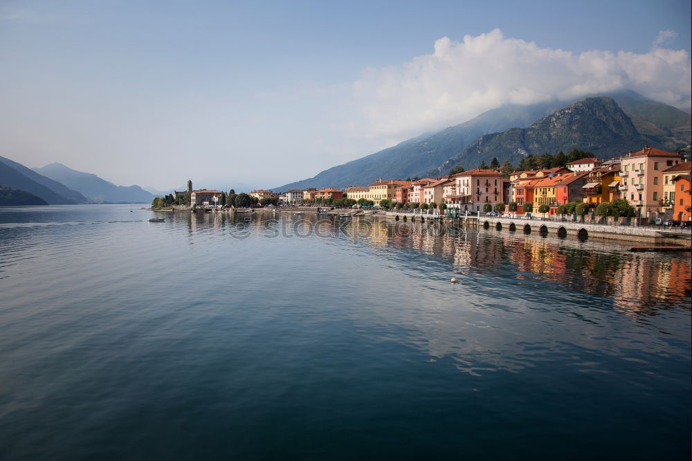 Similar – Image, Stock Photo Summer on Lake Maggiore with a man who takes pictures