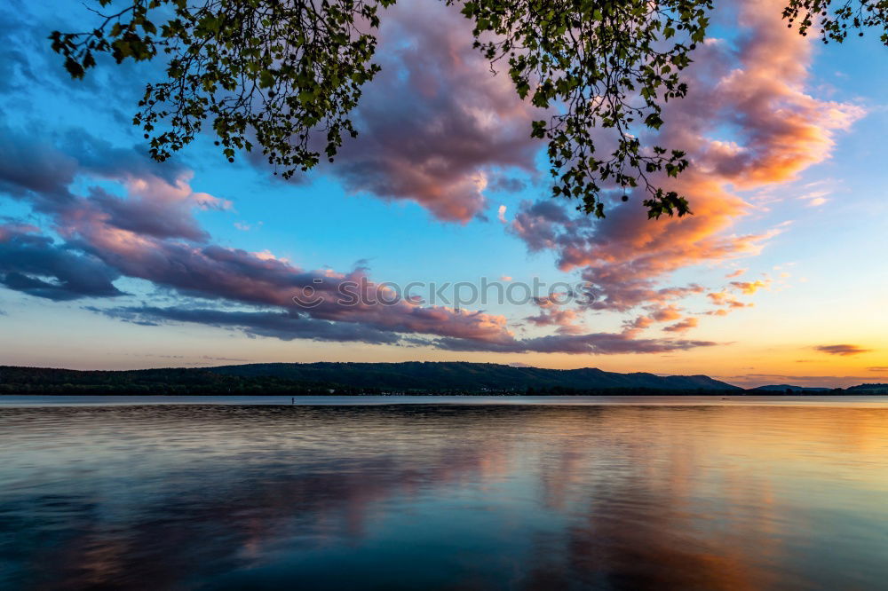 Similar – Morning greetings at the lake