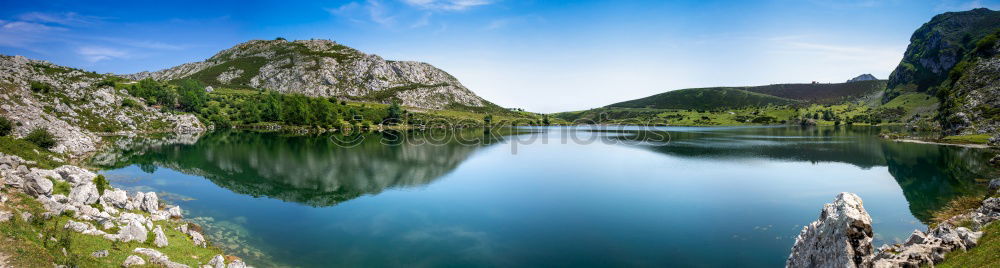 Similar – idyllic reflection in kogelsee