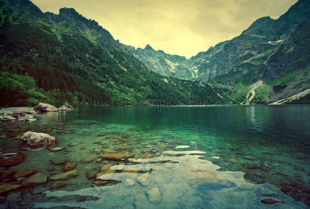 Similar – Image, Stock Photo Reflection at Lake Königssee