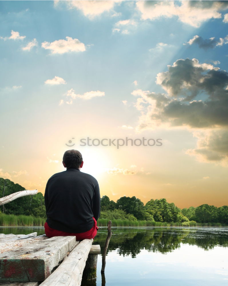 Similar – Image, Stock Photo Little thoughtful boy