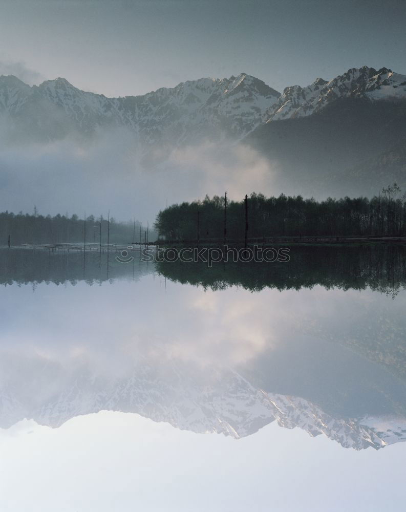 Similar – Image, Stock Photo reflection Winter Mountain