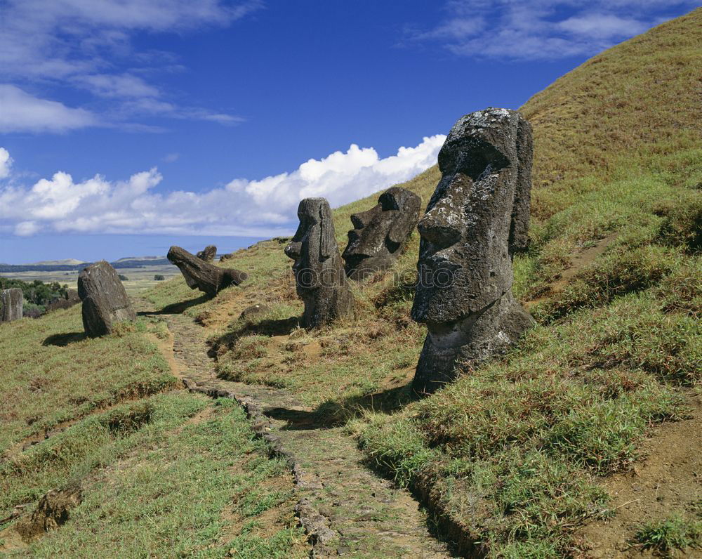 Similar – Image, Stock Photo mysteriuos muai statue symbol of an ancien culture