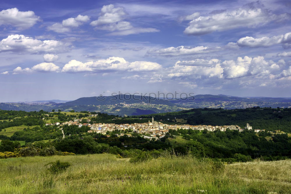 Similar – Image, Stock Photo Assisi Clouds Field Tree