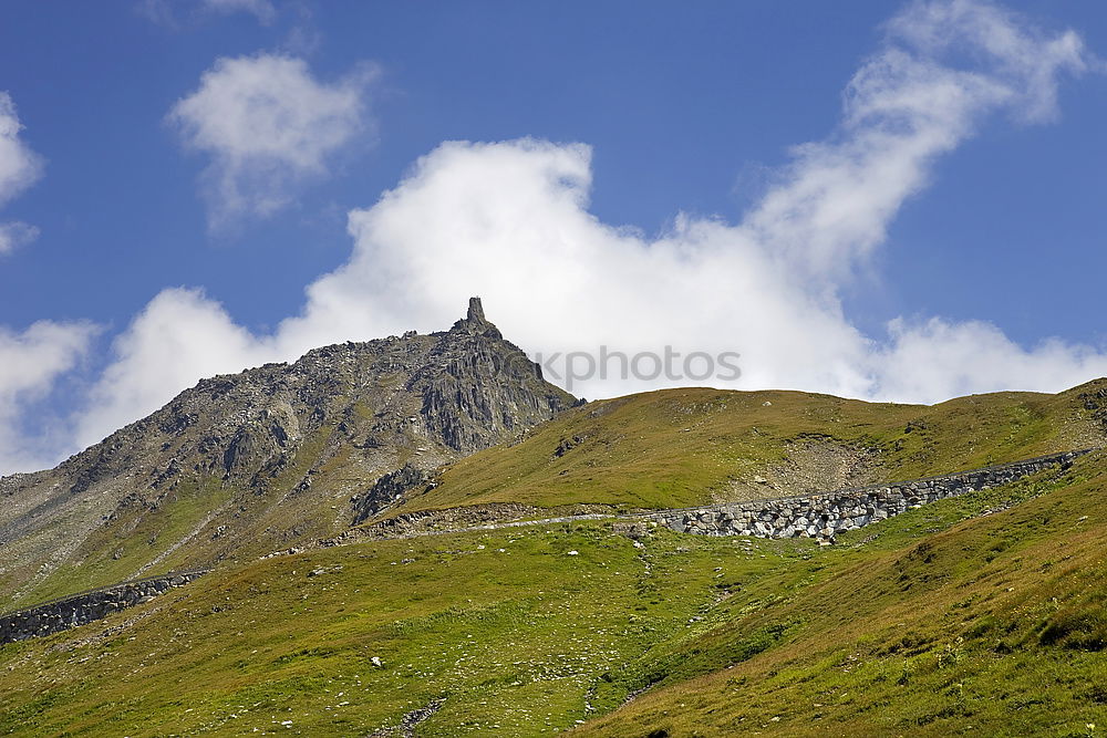 Swiss mountain peak Summer