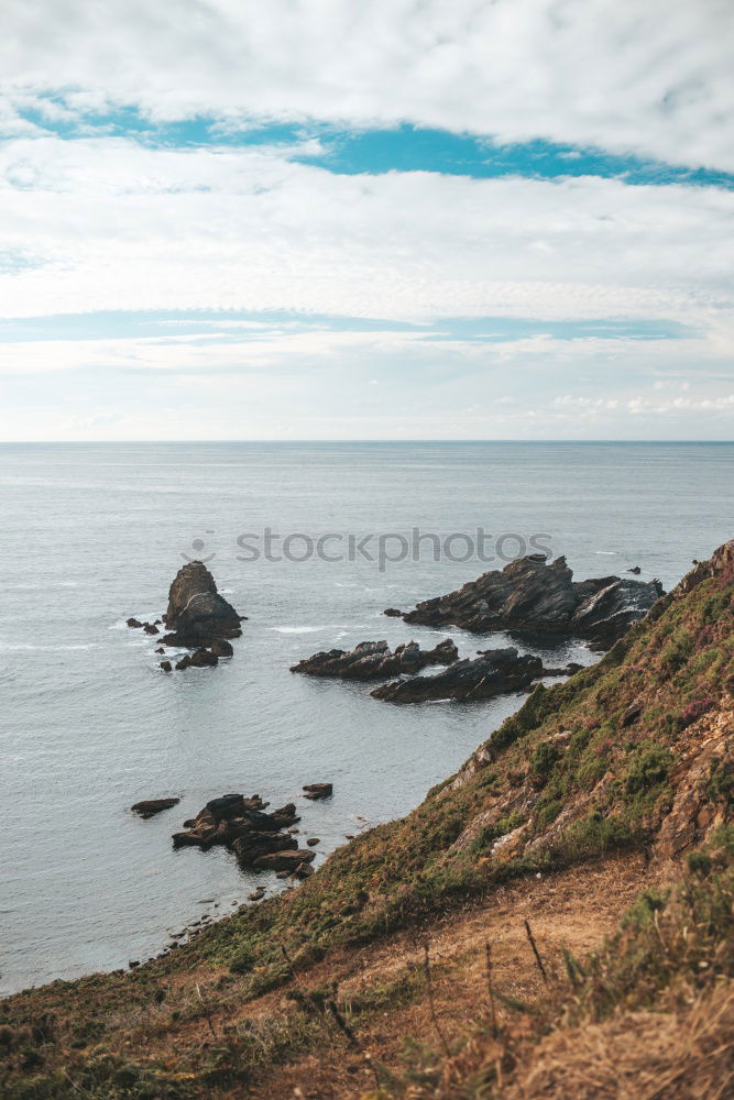 Similar – Cliff in ocean with walkway