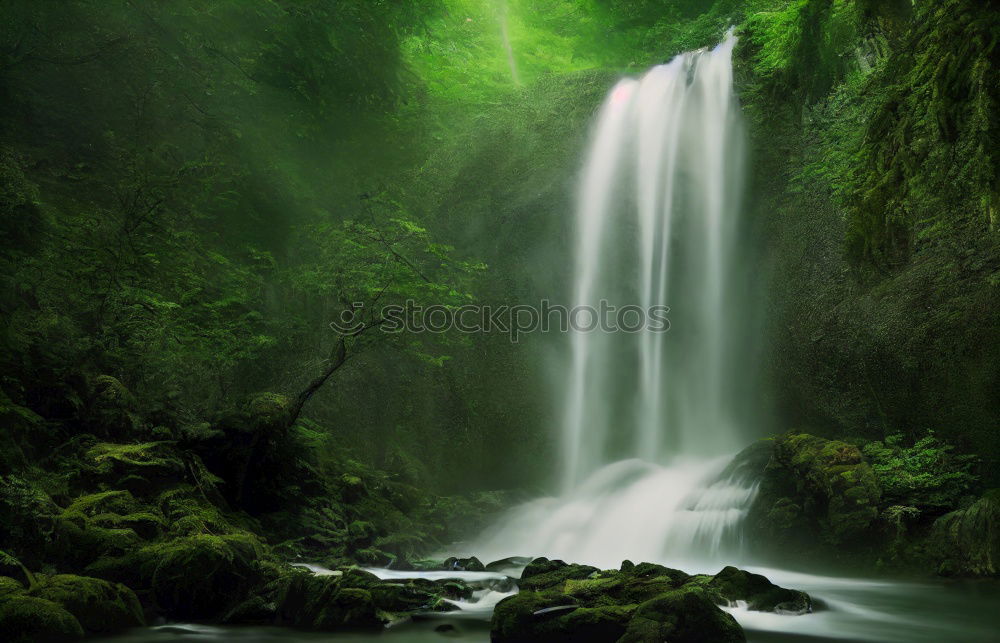 Similar – Foto Bild Wasserfall Bach dunkel