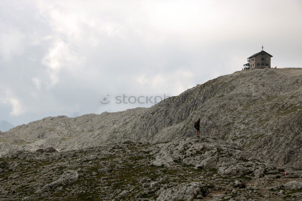 Similar – Young woman below the Braunschweiger hut | E5