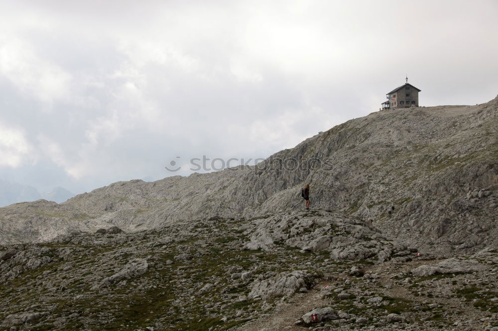 Similar – Young woman below the Braunschweiger hut | E5