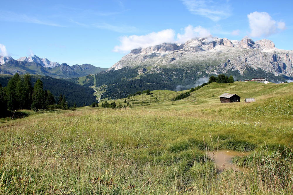 Similar – Hut with view in the Dolomites