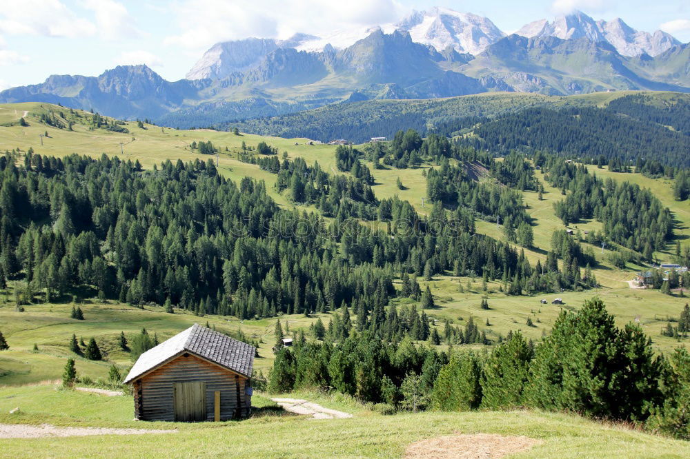 Similar – Hut with view in the Dolomites